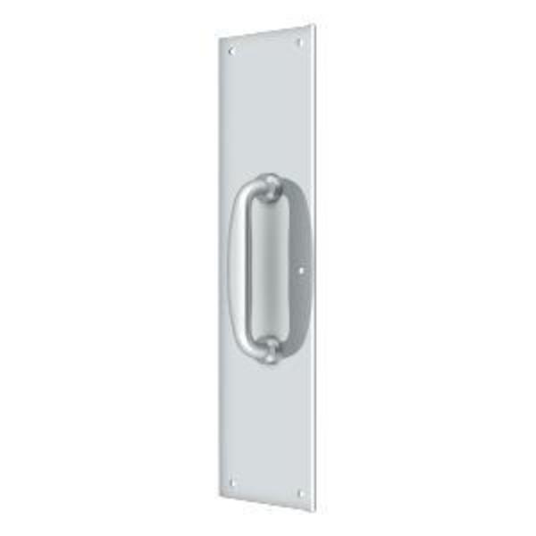 Deltana Push Plate With Handle 3-1/2" X 15 " - Handle 5 1/2" Bright Chrome PPH55U26