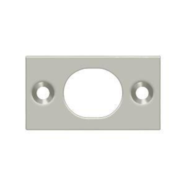 Deltana Strike Plate For 6" Flush Bolt Satin Nickel SP6FBU15