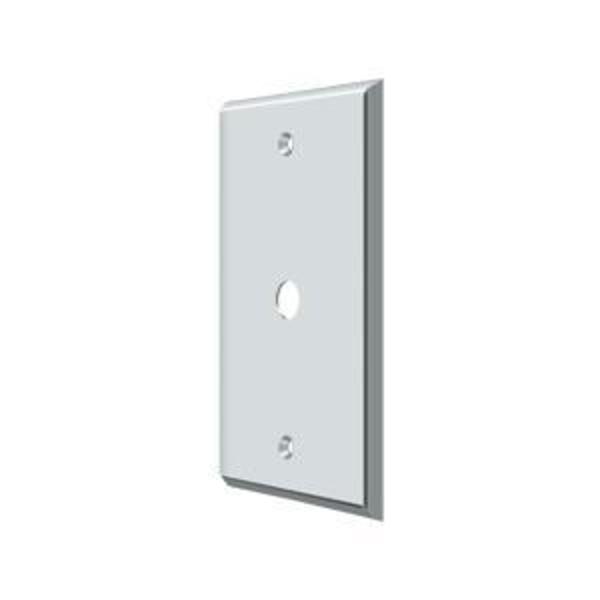 Deltana Cable Cover Switch Plate, Number of Gangs: 1 Solid Brass, Polished Chrome Plated Finish CPC4764U26