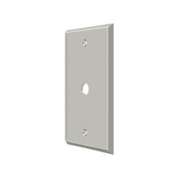 Deltana Cable Cover Switch Plate, Number of Gangs: 1 Solid Brass, Brushed Nickel Finish CPC4764U15