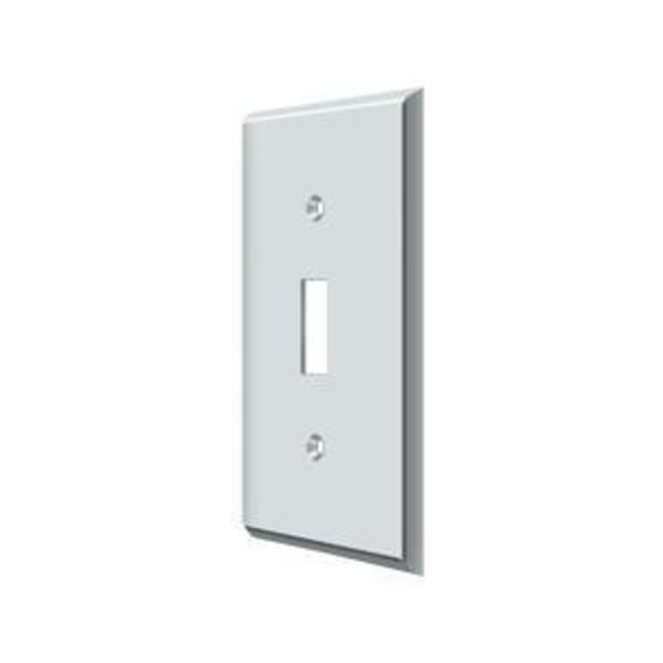 Deltana Single Standard Switch Plate, Number of Gangs: 1 Solid Brass, Polished Chrome Plated Finish SWP4751U26