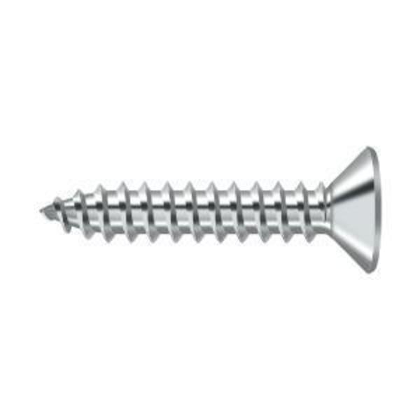 Deltana Wood Screw, #10, 1 in, Chrome Steel SCWB1010U26