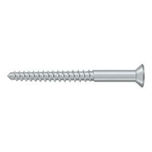 Deltana Wood Screw, #12, 2-1/2 in, Chrome SCWB1225U26D