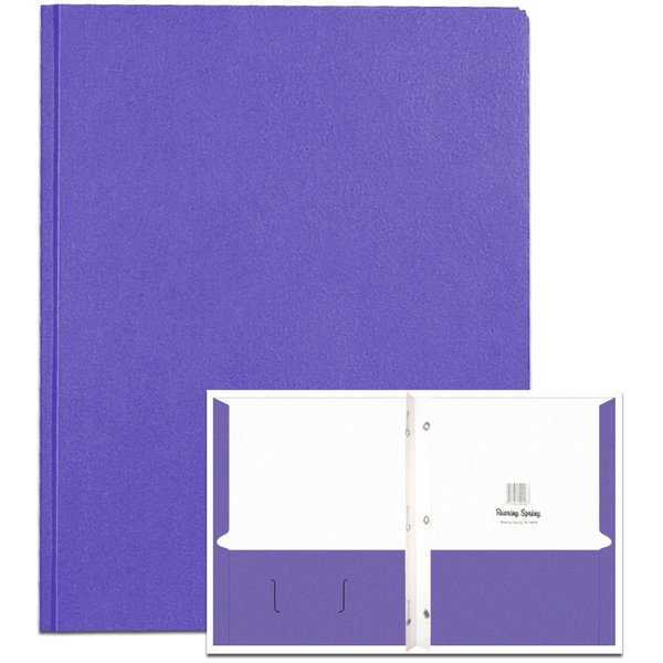 Case of Purple Pocket Folders w/Prongs, 11.75