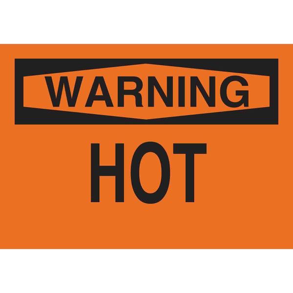 Brady Warning Sign, 7 in H, 10 in W, Aluminum, Rectangle, English, 42606 42606