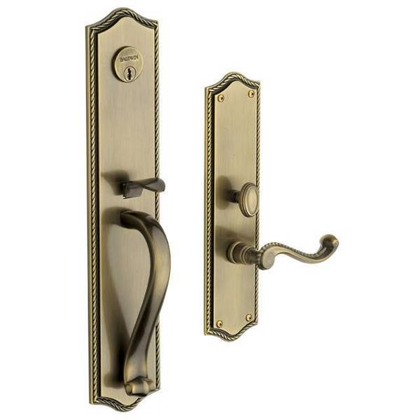 Baldwin Estate Entry Handlesets Antique Brass 6963.050.RENT