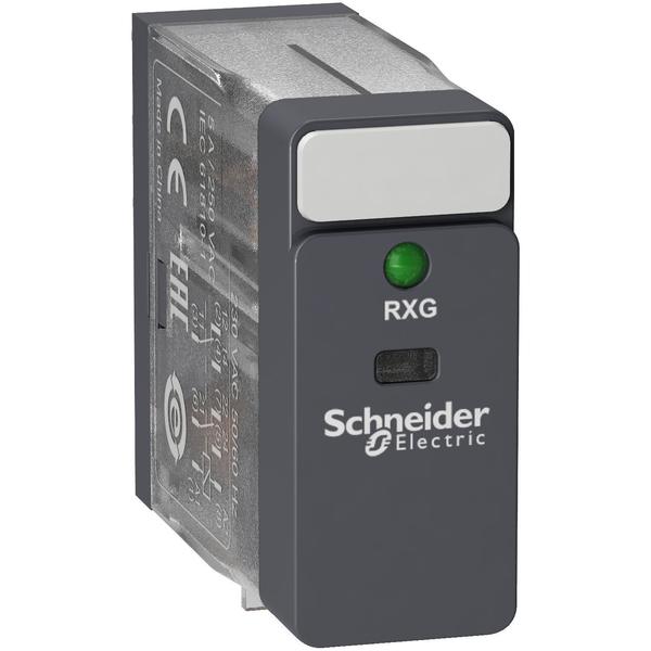 Schneider Electric Interface plug in relay, Harmony Electromechanical Relays, 5A, 2CO, with LED, 24V AC RXG23B7