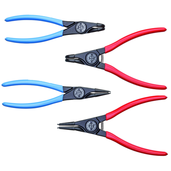 Gedore Pliers Set, 4 pcs., Material: GEDORE Chrome-Vanadium Special Hardened and Tempered Steel 1102-001