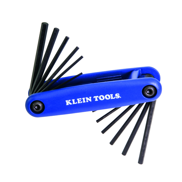Klein Tools 12 Piece Metric/SAE Fold-Up Hex Key Set, 70573 70573
