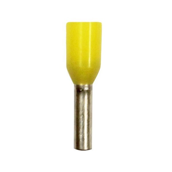 Eclipse Tools Wire Ferrule, Yellow, 18 AWG, 6mm.PK500 701-031