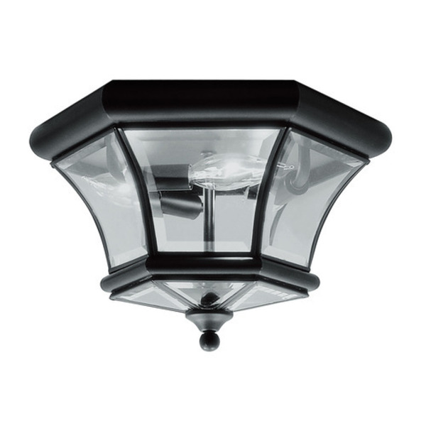 Livex Lighting Monterey/Georgetown 3 Light Black Outdoor Ceiling Mount 7053-04