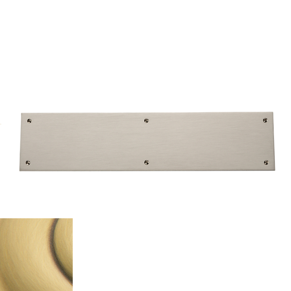 Baldwin Estate Satin Brass with Brown Push Plates 2123.060