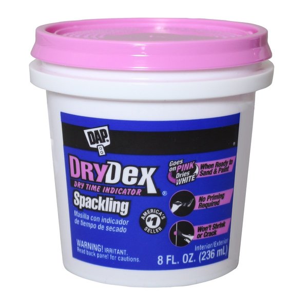 Dap Dry Time Indicator Spacklin, PK12, 8 fl oz, Pink/White 7079812328