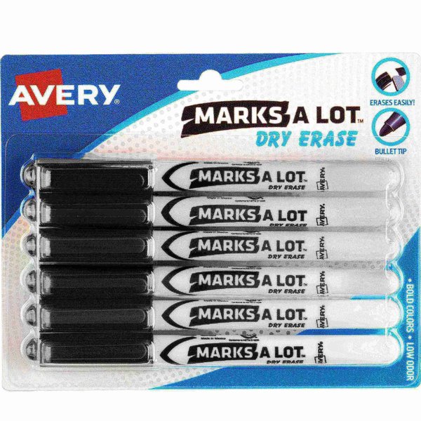Avery Marks A Lot Pen-Style Dry Erase Mar, PK6 24483