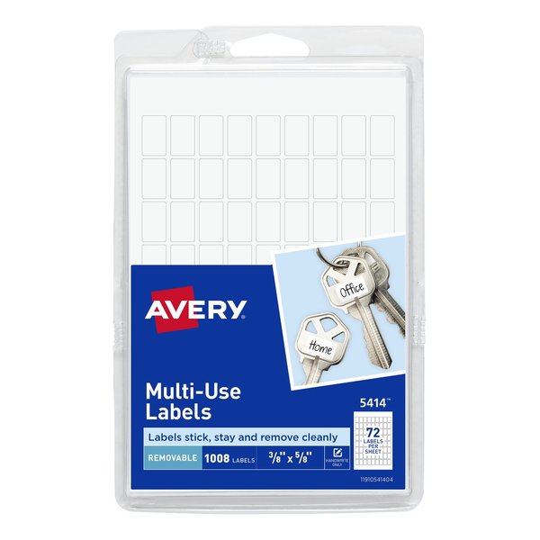 Avery Removable Labels, Removable Adhe, PK1008 5414
