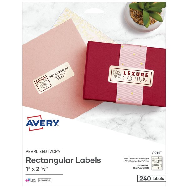 Avery Printable Blank Address Labels, 1, PK240 8215