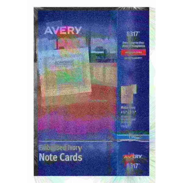 Avery Note Cards, Matte Ivory, Two-Sided, PK60 8317