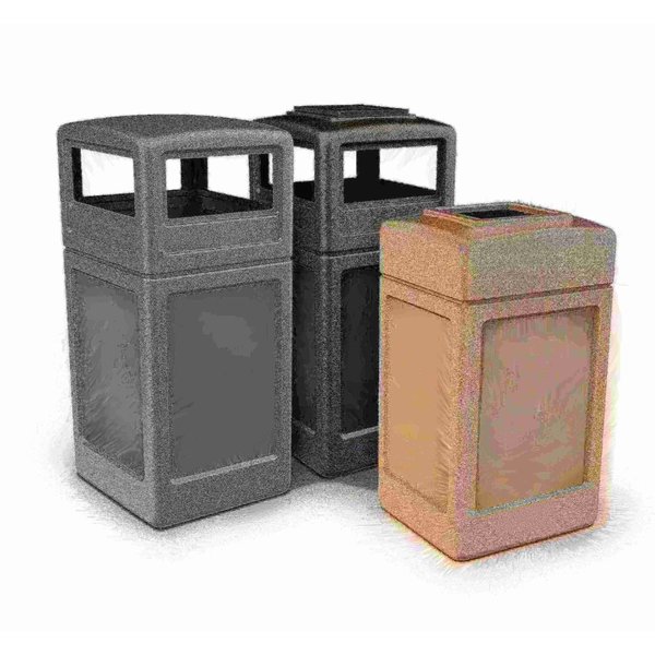 Commercial Zone 737103 30-Gallon Hex Waste Container - Gray
