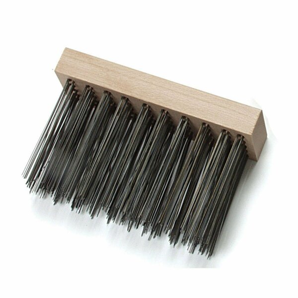 Malish Flat Wire Casting Brush, 4"Trim, Gray, 7-3/4 in L Brush, Wood 733704SP