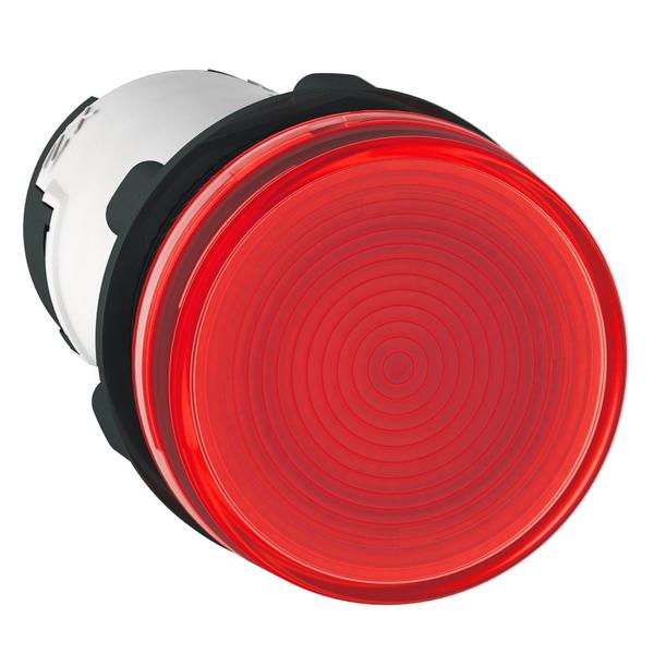 Schneider Electric Monolithic pilot light, Harmony XB7, plastic, red, 22mm, plain lens for BA9s bulb, lt 250V XB7EV64P