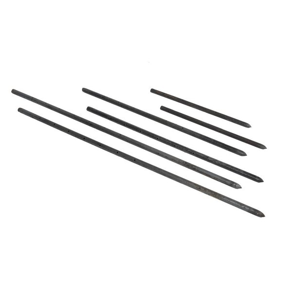 Mutual Industries 10, 24 In X 3/4 In Nail Stakes With Holes 7500-0-24
