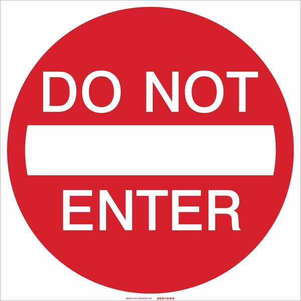 Brady Traffic Sign, 30" Height, 30 in Width, Aluminum, Square, English 94150