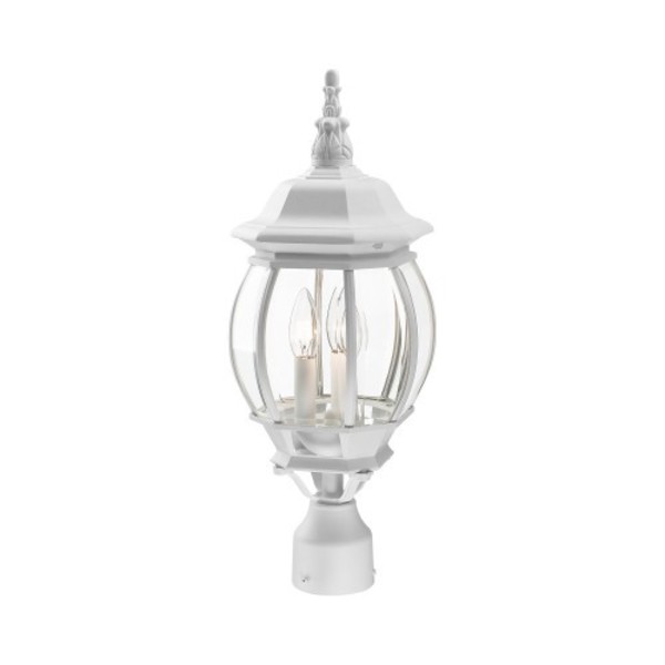 Livex Lighting Textured WhiteOutdoor Post Top Lantern, 3 7526-13