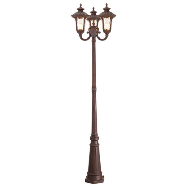 Livex Lighting Oxford 3 Light Imperial Bronze Outdoor 3 Head Post 7666-58