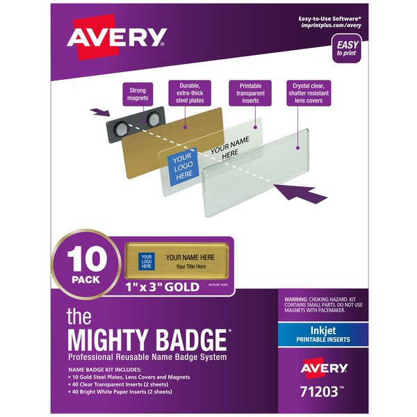 Avery The Mighty Badge by Professional, PK10 71203