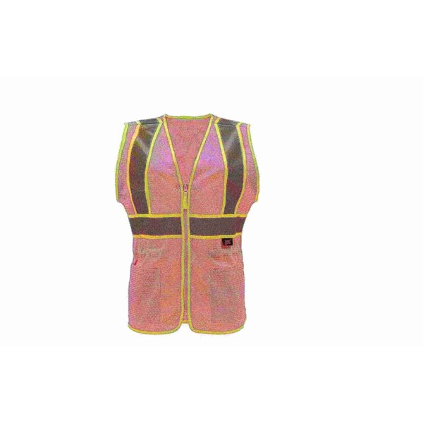 Gss Safety High-Visibility Vest, Zipper, Pink, 2XL/3XL 7806-2XL/3XL