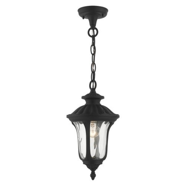 Livex Lighting Textured Black Outdoor Pendant Lantern, 1 7849-14