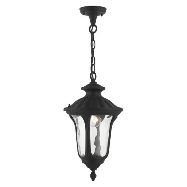 Livex Lighting Textured Black Outdoor Pendant Lantern, 1 7854-14