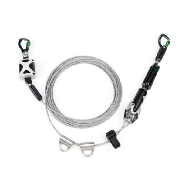 Msa Safety Cable Horizontal Lifeline, 60 ft, Reusable 10219290