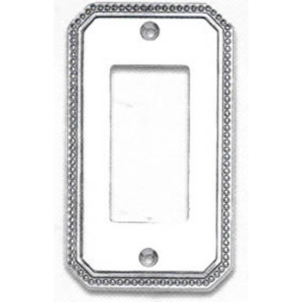 Omnia Single Rocker Beaded Switch Plate, Number of Gangs: 1 Solid Brass, Polished Chrome Plated Finish 8005/S.26