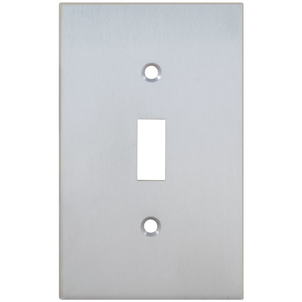 Omnia Single Modern Switch Plate, Number of Gangs: 1 Solid Brass, Satin Chrome Plated Finish 8012/S.26D