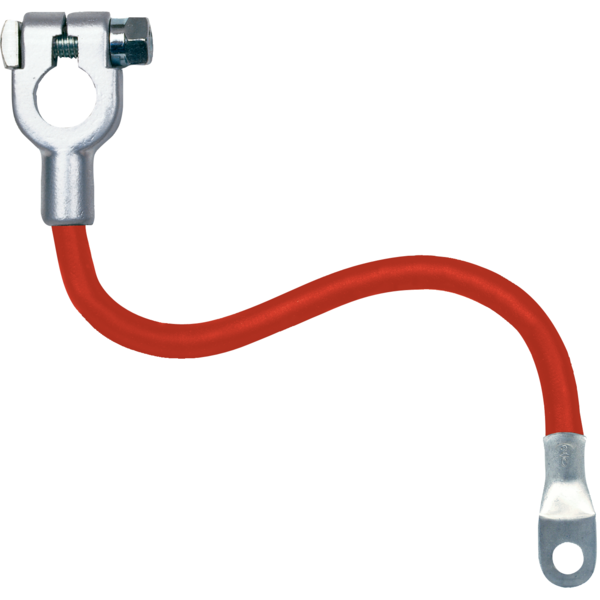 Quickcable Red 4Ga, 15" Top Post Battery Cable,  8015-001