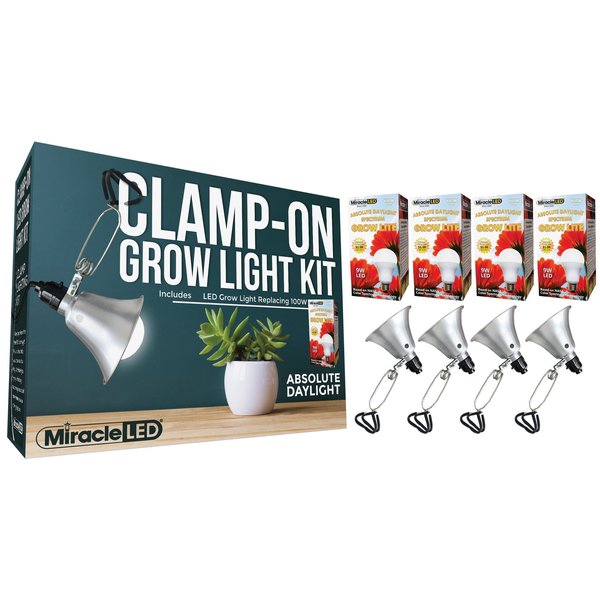 Miracle Led Absolute DayLght LED Clamp-On Grow, PK4 601299