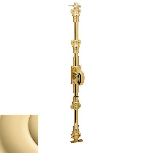 Baldwin Estate Ornamental Unlacquered Brass Cremone Bol 8106.031.L8LK