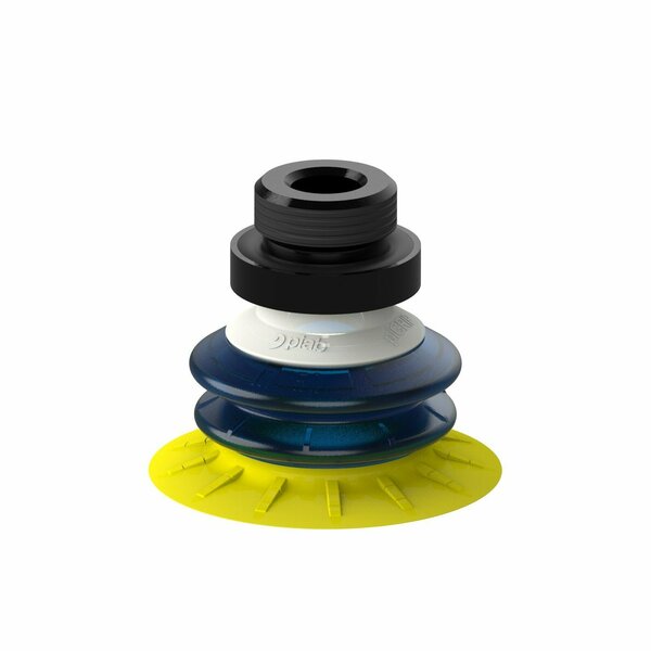 Piab Vacuum Cup, PUR, Blue/Yellow, 50 mm dia. S.MX50P3060.G12M.00