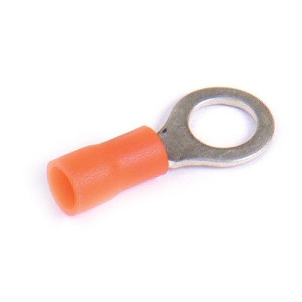 Grote 22-16 AWG Vinyl Ring Terminal 1/4" Stud PK, Connection Material: Tin-Plated Copper 83-2105