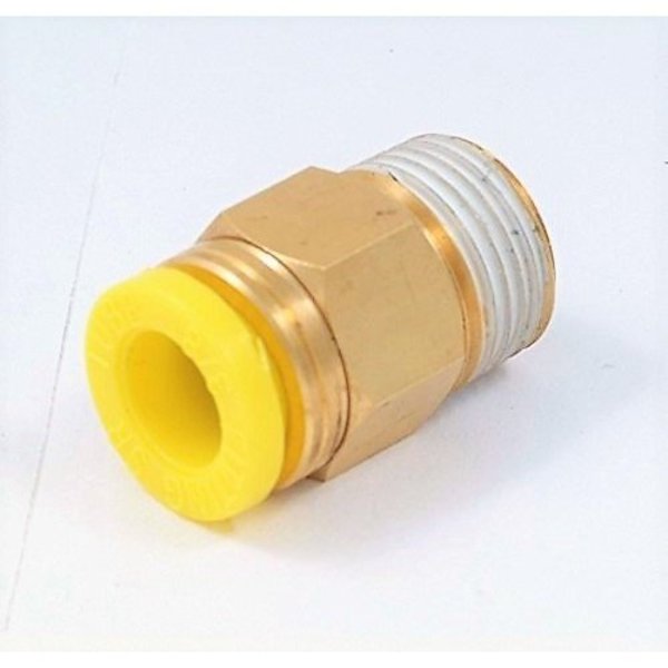 Hhip Push To Connect Male Pneumatic Tube Fitting 1/8 X NPT 1/4 8401-0276