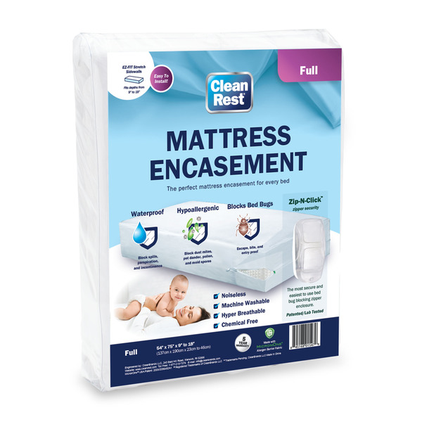 Cleanrest Mattress Encasement, Full 54x75x9-18 845168015479