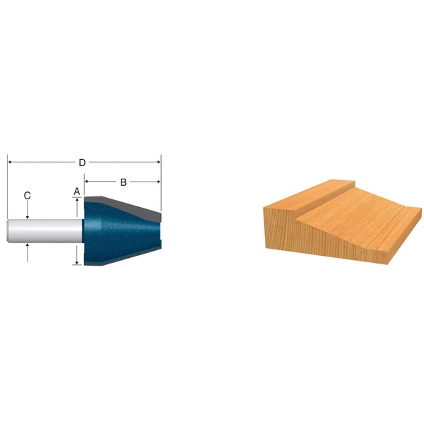 Bosch Bevel Vertical Panel Raiser Bit 1/2In Sh 84520M