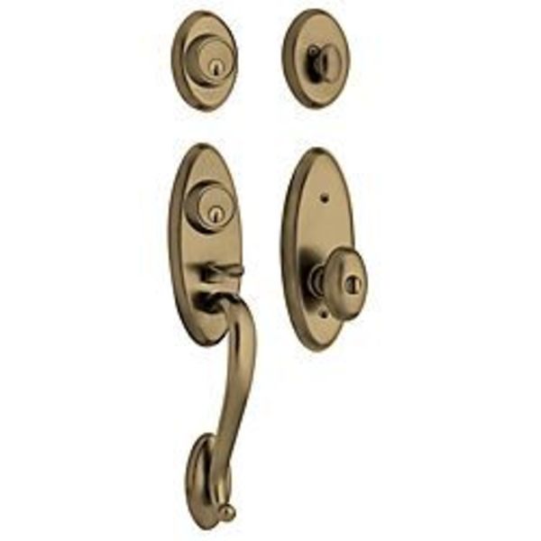 Baldwin Estate Double Cylinder Entry Handlesets Antique Brass 85345.050.2DC