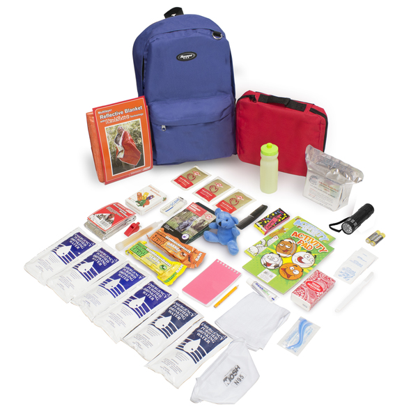 Emergency Zone Keep-Me-Safe Children's Survival Kit, Royal Blue Backpack 864-RB