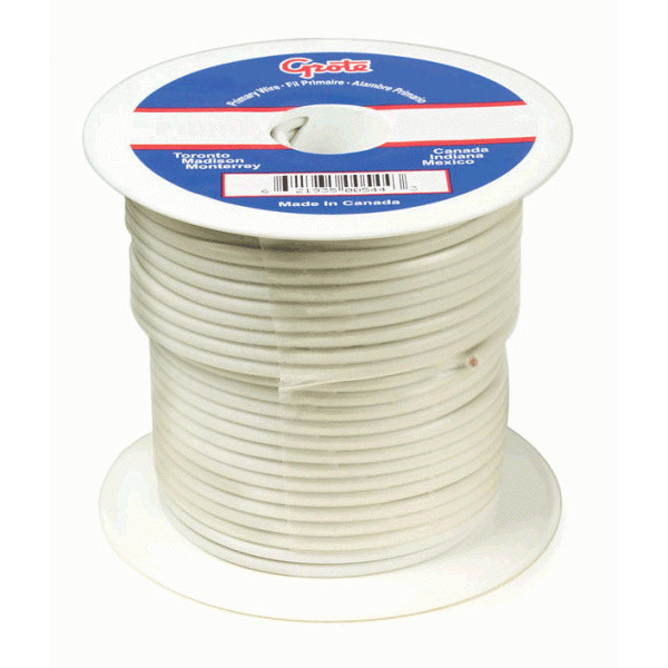 Grote Sxl Wire, 16 Gauge, White, 100 ft. Spool 87-2007