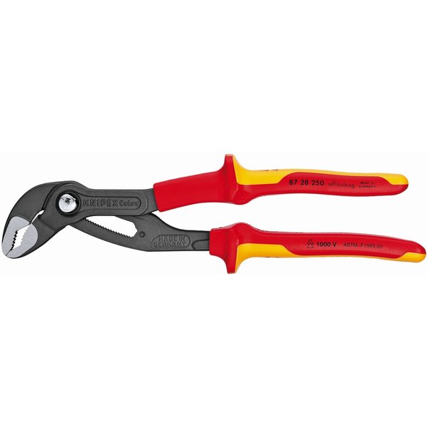 Knipex Water Pump Pliers, 10" 1000V Insulated 87 28 250 US