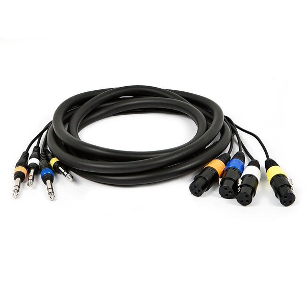 Monoprice Channel, 4Trs M Toxlr F Snake Cable, 10ft. 8761