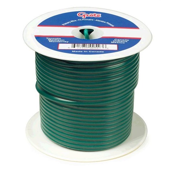 Grote Primary Wire, 12 Gauge, Green, 100 ft.Spool 87-6006