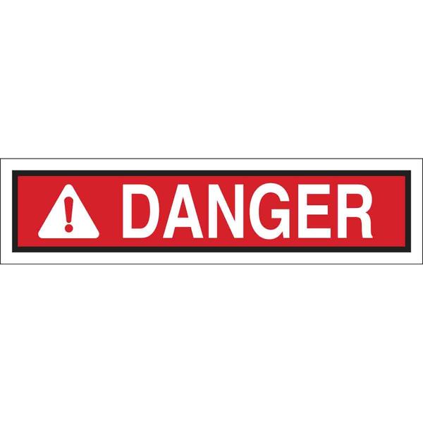 Brady Danger Sign, 14" W, 5" H, English, Polyester, White, Legend Style: Blank 88063